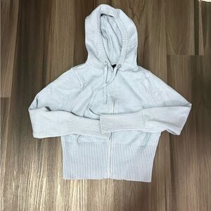 Forever 21 Light Blue Zip-Up Hoodie